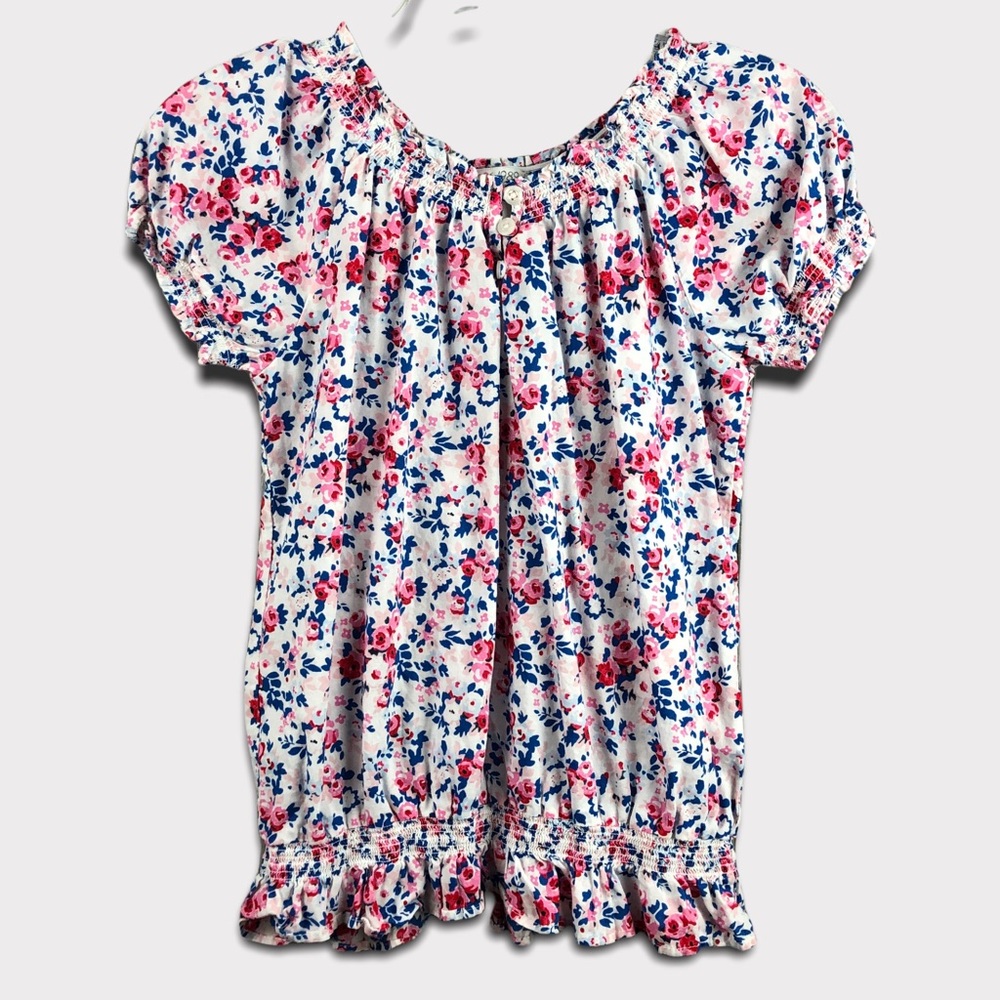 4/$25 Children's Place Floral White Pink Blue